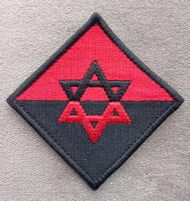 Шеврон Звезда Давида (черно-красный)