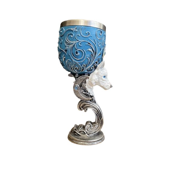 Келих для вина 3D Білий вовк | Зображення 4