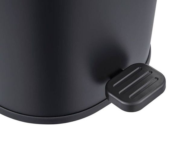 Відро для сміття з плавним закриттям овальне ZERIX PRIME-TC0105 BLACK 5 л (колір чорний) (ZX5902) | Зображення 5