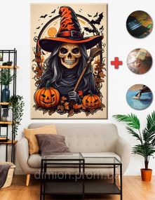 Картина на полотні "Halloween" 50х70 см + Подарунок покриття лаком на полотні