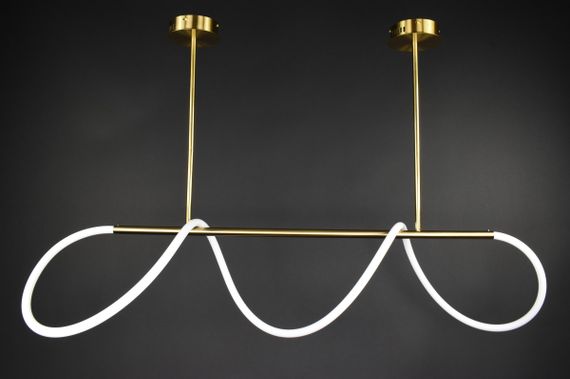 Люстра світлодіодна стельова LED світильник для квартири на стелю лед 27740 Латунь 54-84х35х150 см.