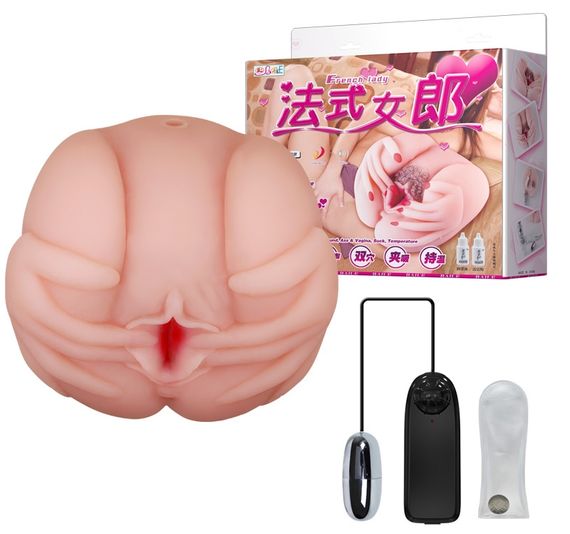 Мастурбатор вагіна і анус з вібрацією BAILE - French lady, Vibration Heating function, BM-009022 Sex Aura | Зображення 1