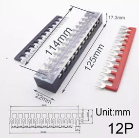 Споживчі клемні колодки для дротів 15 А до 400 В 12P