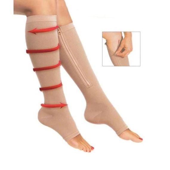 Компресійні гольфи для фіксації щиколоток Zip Sox S/m черный и бежевый | Зображення 2