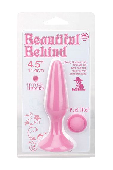 Анальна пробка BEAUTIFUL BEHIND SILICONE Butt PLUG, Рожевий | Зображення 1