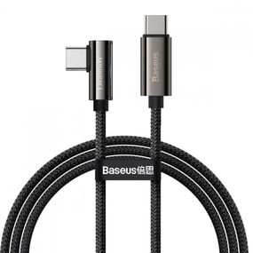 Кабель Baseus Legend Series Elbow Fast Charging Type-C to Type-C 100W (1m), Чорний, 1.0 м