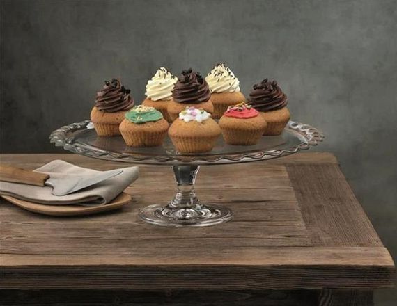 Блюдо скляне Patisserie Ø37см на нозі | Зображення 3