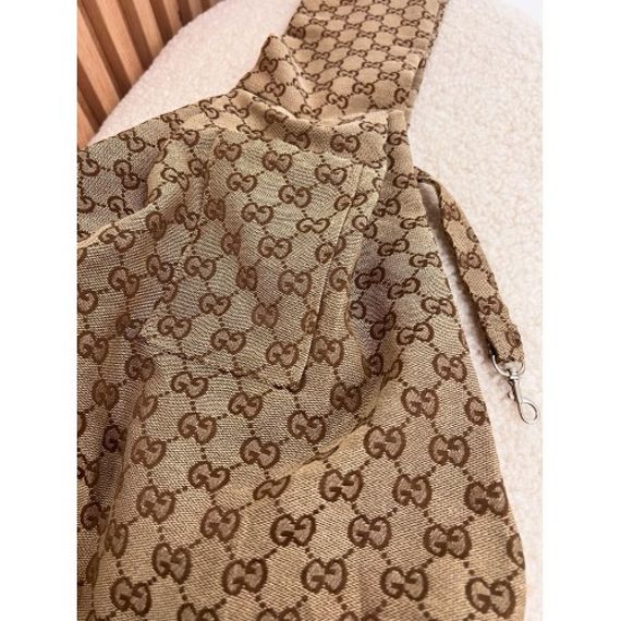 Брендовый слинг-сумка для переноски собак и котов, кенгуру через плечо Gucci, коричневая | Зображення 1