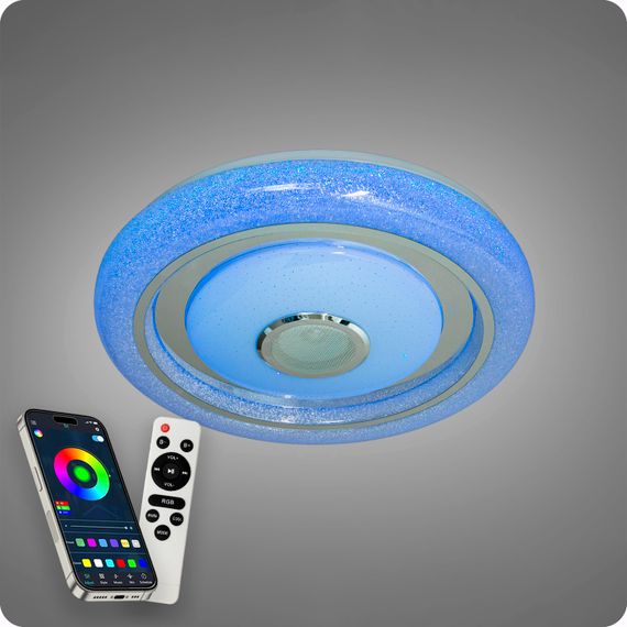 Люстра світлодіодна 517 Dlight RGB з пультом і  колонкою 80Вт Білий (02144) | Зображення 4