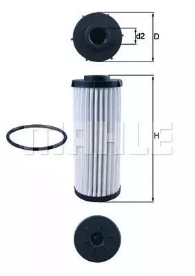 Фільтр АКПП AUDI/VW 2,0-2,5 15, MAHLE/KNECHT (HX139D) | Зображення 2