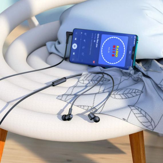 Навушники HOCO M86 Oceanic universal earphones with mic Black | Зображення 2