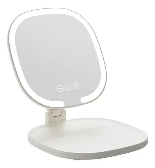 Зеркало с LED подсветкой овальное складное