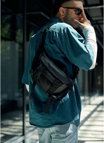 Чоловіча сумка бананка Sambag Dynamicdart чорна 38 × 21 × 7 см (80411001m) | Зображення 3