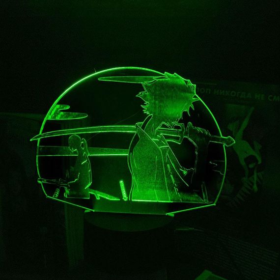 Акриловий світильник-нічник Муген і Дзин зелений tty-n002103