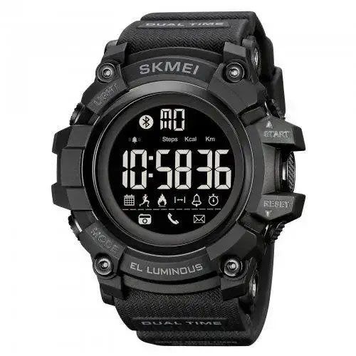Годинник наручний чоловічий SKMEI 2053BK BLUETOOTH, BLACK. EA-667 Колір: чорний