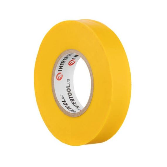 Стрічка ізоляційна 0.15 мм*17 мм*25 м жовта INTERTOOL IT-00621 | Зображення 2