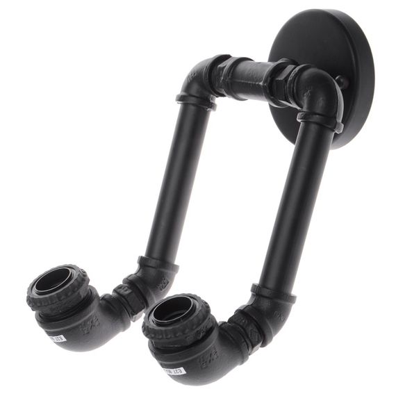 Бра настенное накладное труба лофт BL-330W/2 E27 BK | Зображення 4