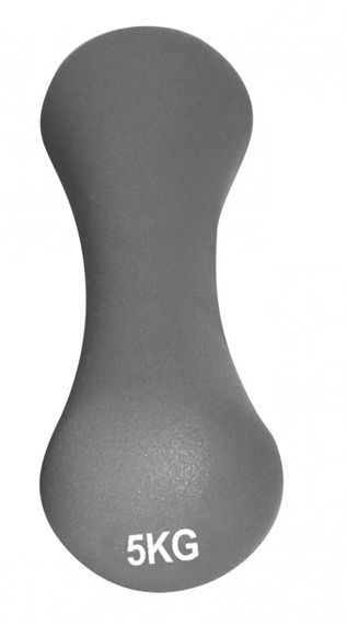 Гантель неопренова PowerPlay 4126 Spartacus 5 кг. Сіра (1шт.) | Зображення 2