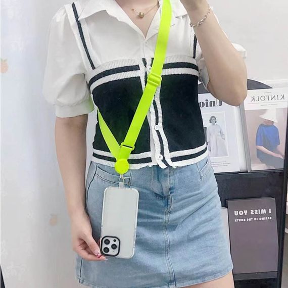 Шнурок для телефона (широкий) 150см Neon Green | Зображення 2