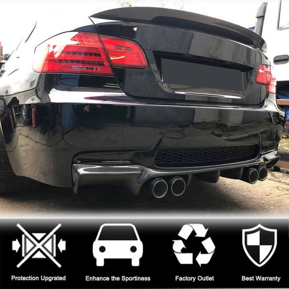 Дифузор заднього бампера Карбон V4 (для E92/E93 M3) для BMW 3 серія E-90/91/92/93 2005-2011 рр | Зображення 1