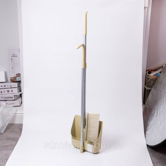 Набор веник и совок на длинной ручке для пола 25×24×100 (см) щетка веник для уборки Зеленый HP-45-15GR | Зображення 2