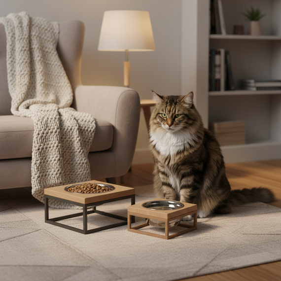 Миска на подставке для кошек и средних собак Hollky Base Solo M (1 × 0,8 л) Solo M-212110-GLNT | Зображення 9