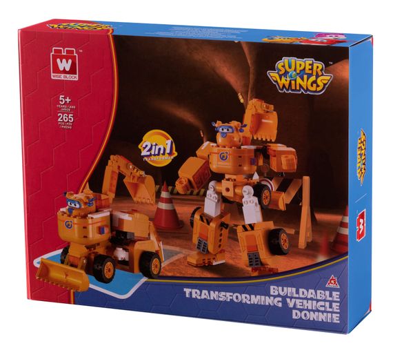 Конструктор-трансформер Super Wings Small Blocks 2-in-1 Buildable Transforming Vehicle Donnie, Донни (EU385007) | Зображення 5