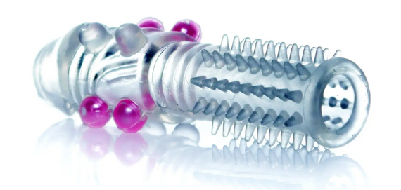 Насадка-презерватив із перлами Boss Series без вібрації sexstyle | Зображення 2