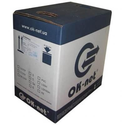 Кабель мережевий OK-Net FTP cat.5e зовнішній 500м (F/UTP-cat.5) (КППЭ-ВП (100) 2*2*0,51) | Зображення 1