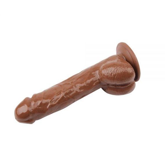 Вибромассажер JEFF STRYKER 8.9" Vibrating Dildo, Brown sexstyle | Зображення 2