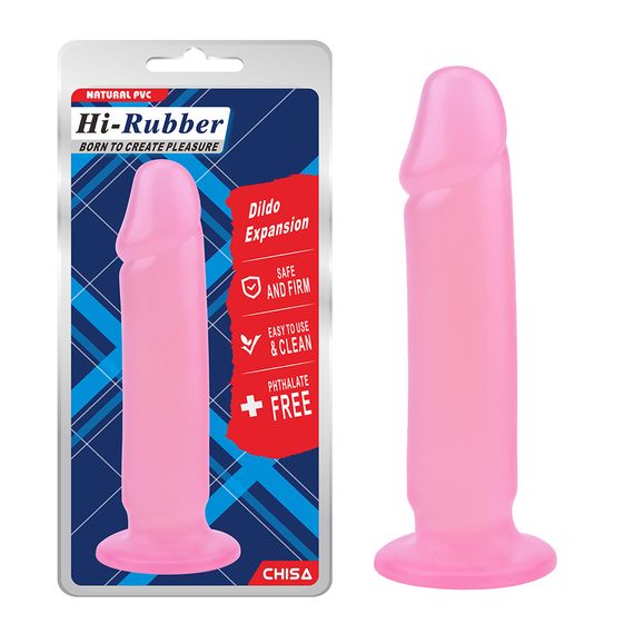 Фалоімітатор реалістичний Chisa Hi-Rubber Dildo Expansion на присоску, рожевий sexstyle | Зображення 1