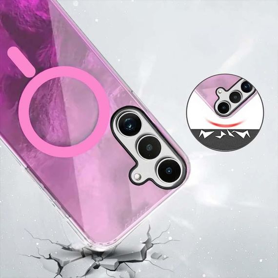 Чохол TPU Shiny Mountain (MagFit) для Samsung Galaxy S25 FE Pink | Зображення 1