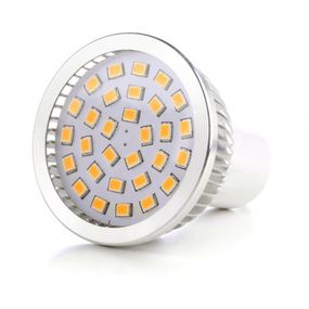 Лампа светодиодная LED 4.6W GU10 WW MR16 220V