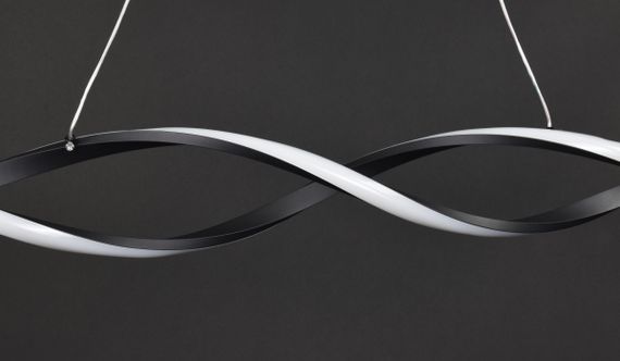 Люстра світлодіодна підвісна LED світильник для квартири на стелю лед 27327 Чорний 25-100х14х100 см. | Зображення 5