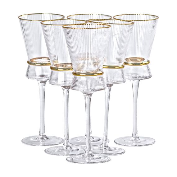 Набір з 6 келихів з високими тонкими ніжками, 300 мл, для вина HP-16-7