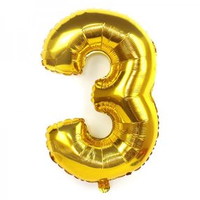 Фольгована цифра 3 ("32) золота, 80 см