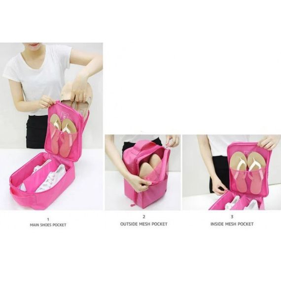 Органайзер для обуви дорожный сумка Monopoly Travel Series. GC-174 Цвет: розовый | Зображення 1