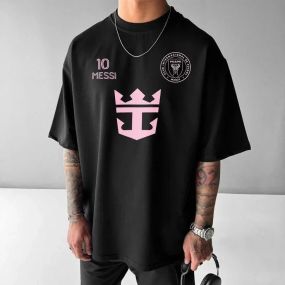 Футболка мужская с принтом повседневная L Черная