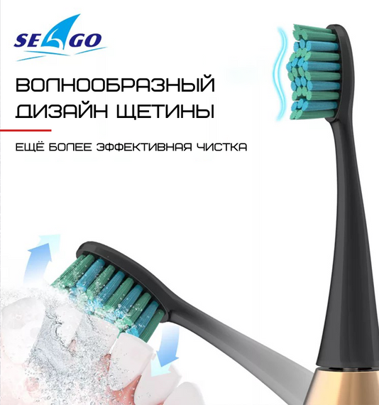 Зубная Щетка Электрическая Взрослая Звуковая Seago SG987 Голубая | Зображення 5