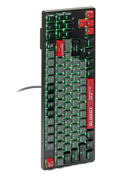 Механічна ігрова клавіатура Bloody S87 (Energy Red), червоні світчі, RGB підсвічування клавіш, USB, чорний | Зображення 4