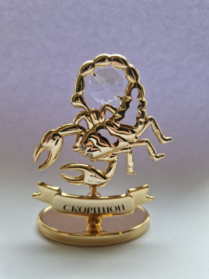 Фігурка Скорпіон золотий 8 см зі стразами | Зображення 2