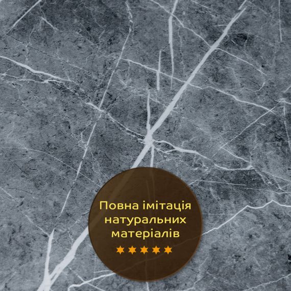 Декоративна ПВХ плита сірий натуральний мармурр 600*600*3mm (S) SW-00001627 | Зображення 4