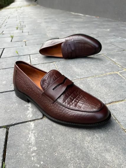 Брутальні чоловічі лофери коричневого кольору 39 розмір | Зображення 4