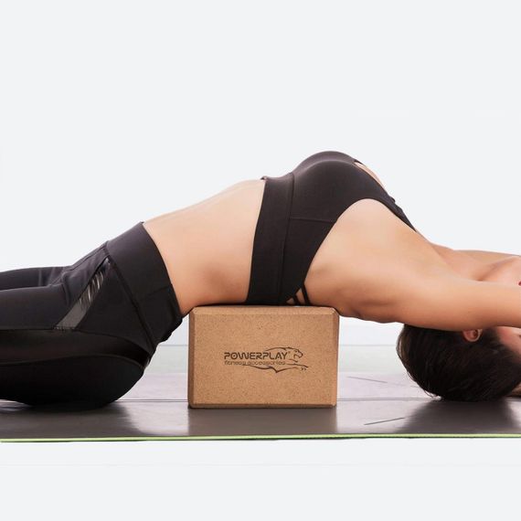 Блоки для йоги 2шт. Паверплей PP_4006 из пробкового дерева Cork Yoga Block (пара) | Зображення 8