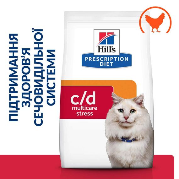 Сухий корм Hill's Prescription Diet для дорослих котів підтримка здоров'я сечовивідної системи з куркою 3 кг | Зображення 2