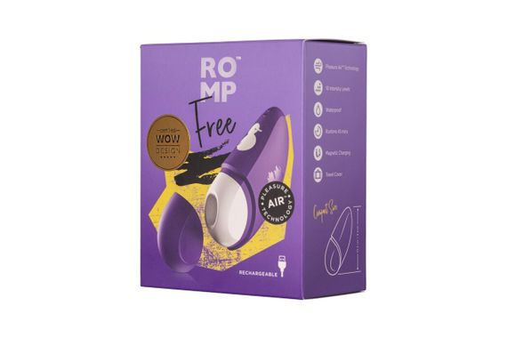 Вакуумный клиторальный стимулятор Romp Free, дорожный чехол, 10 уровней интенсивности sexstyle | Зображення 8