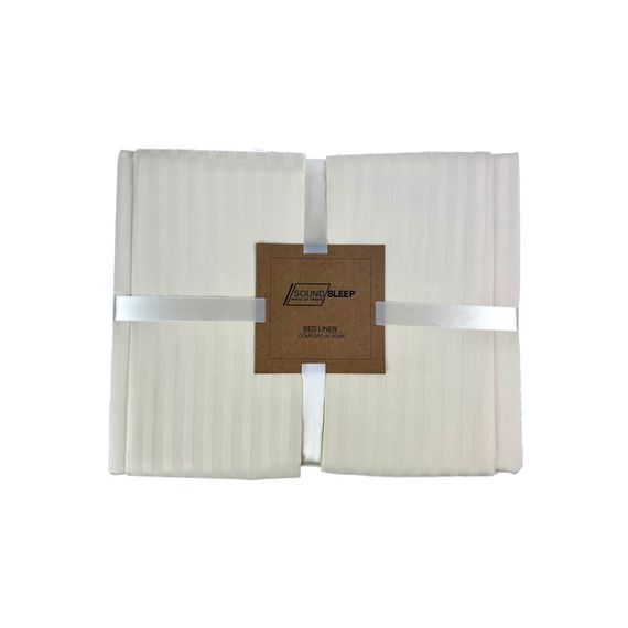 Комплект постільної білизни SoundSleep Stripe Beige сатин-страйп євро 200х220 см бежевий (2251736512017) | Зображення 3