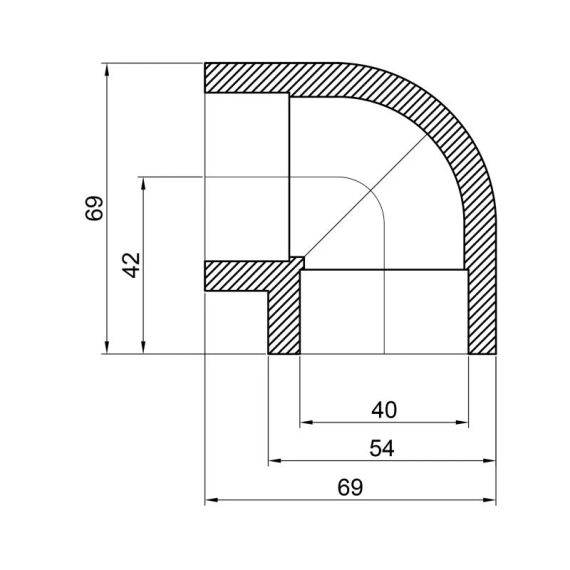 Кутик PPR Thermo Alliance 40, 90° | Зображення 1