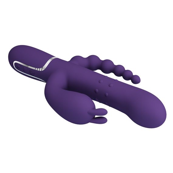 Вібромасажер з анальним та кліторальним стимулятором Pretty Love - Cammy Dark Purple Twinkled Tenderness, BW-500036-2 Sex Aura | Зображення 7