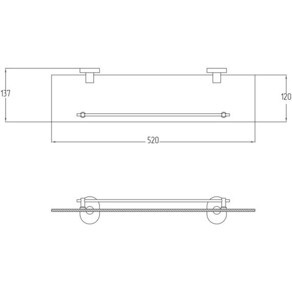 Поличка скляна Lidz (CRG) -114.09.01 | Зображення 1